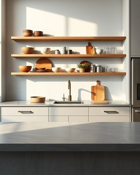 stylish open shelving design