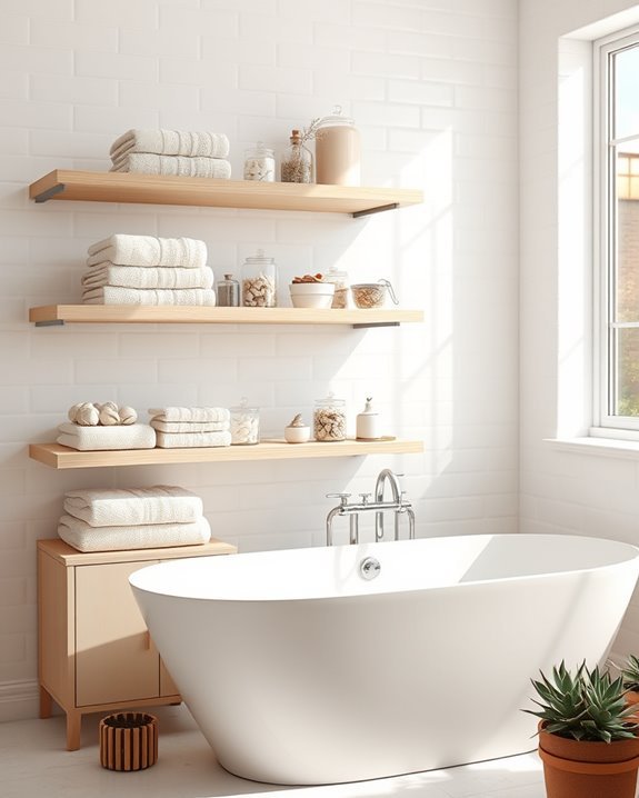 stylish open shelving display