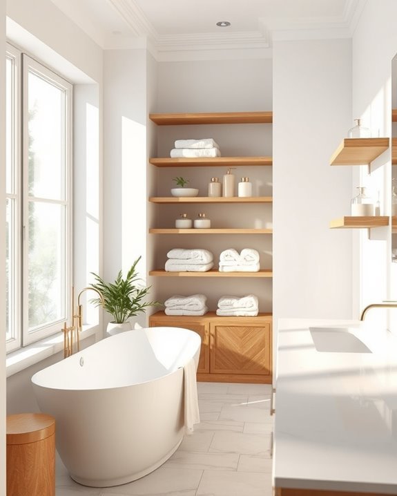 stylish open shelving organization