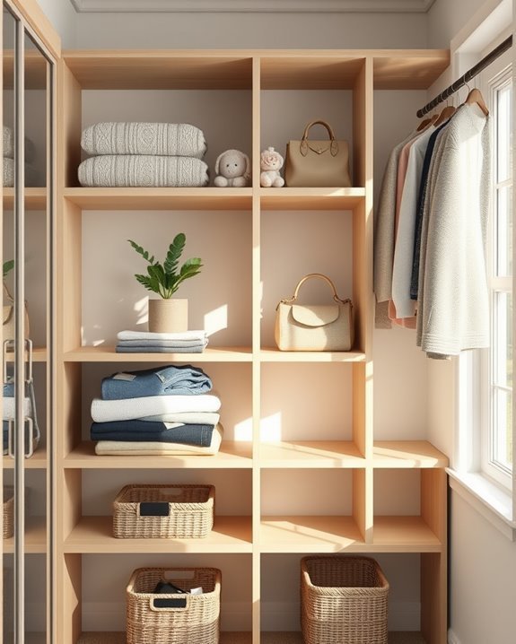 stylish open shelving organization