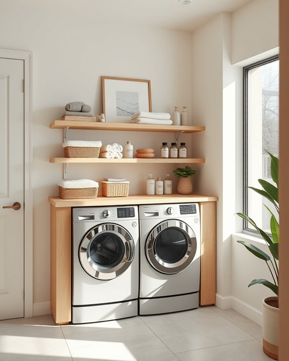 stylish open shelving organization