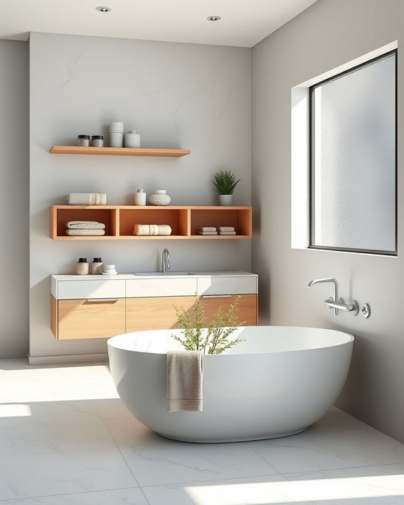 stylish open shelving storage