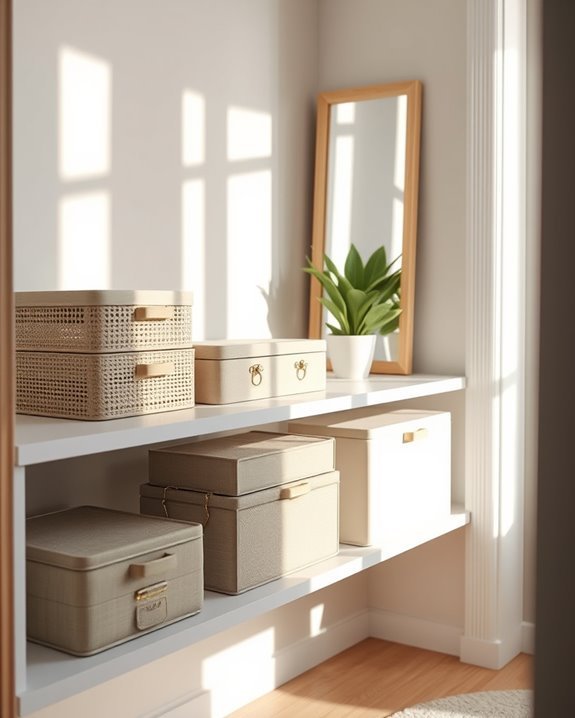 stylish organization with boxes