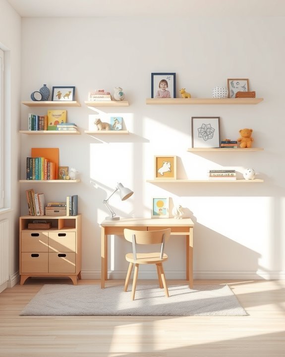 stylish organization with shelves