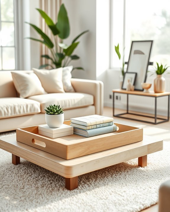 stylish organization with trays