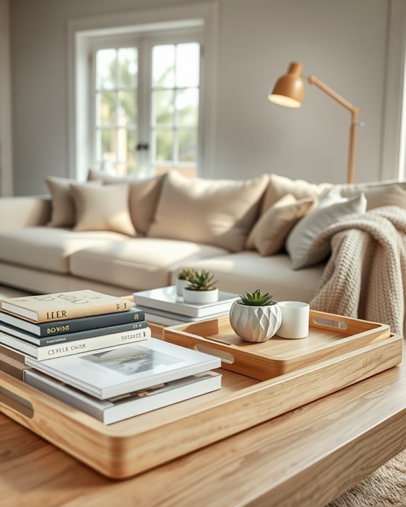 stylish organization with trays