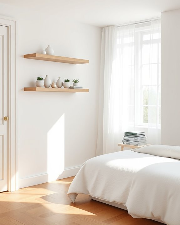 stylish organized bedroom displays