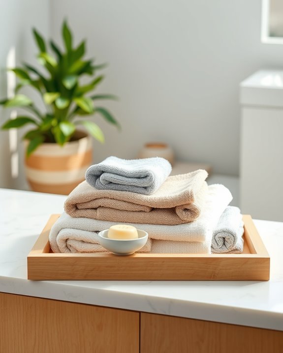 stylish organized hand towels