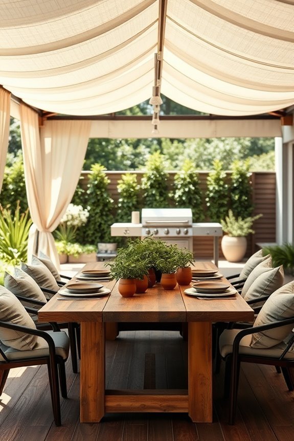 stylish outdoor dining canopy