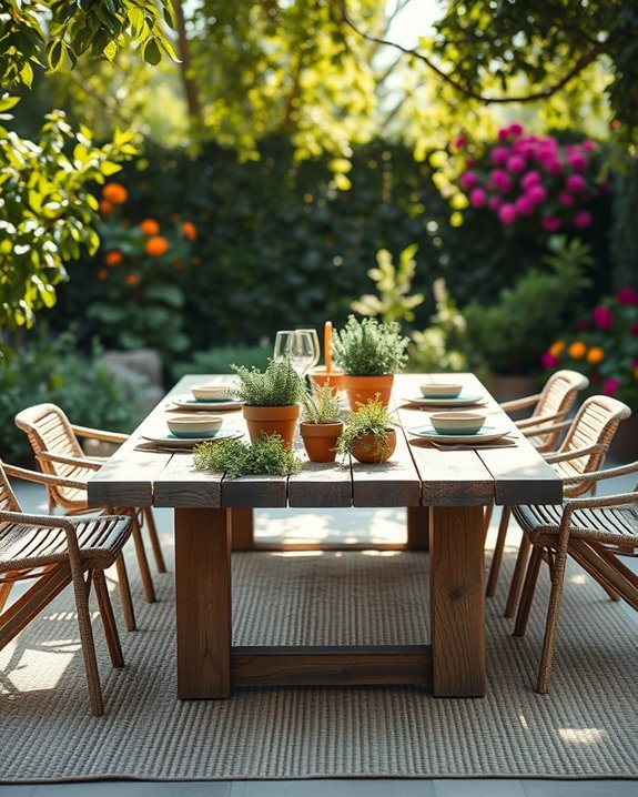 stylish outdoor dining comfort