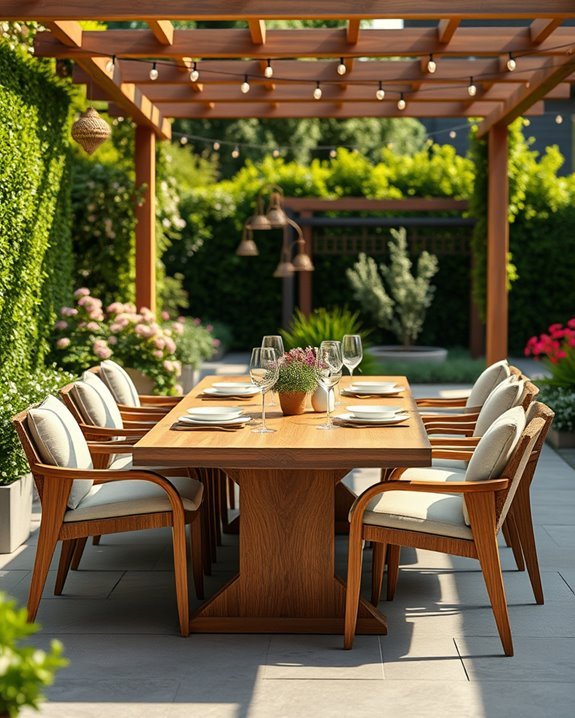 stylish outdoor dining experience