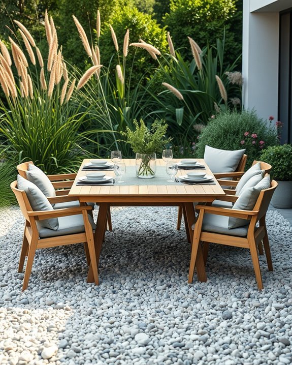 stylish outdoor dining setup