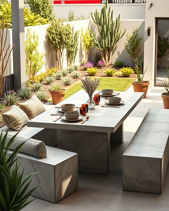 stylish outdoor dining space