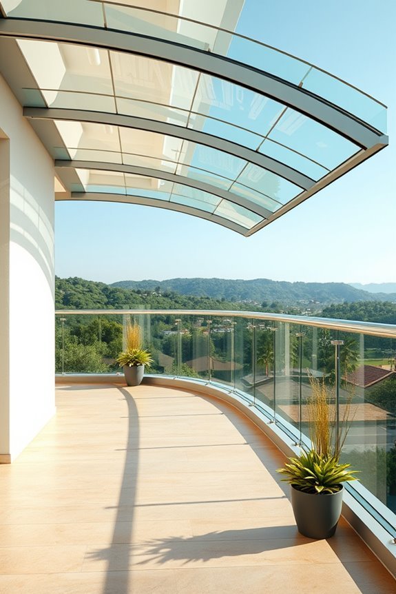 stylish outdoor glass protection