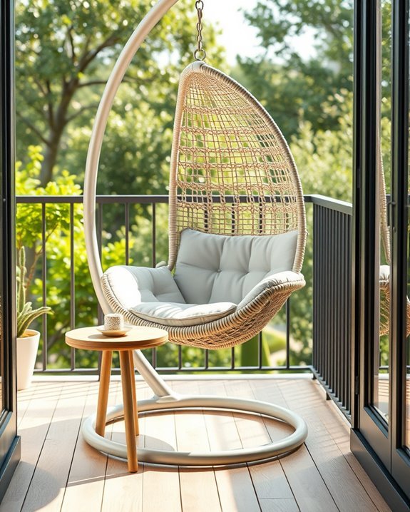 stylish outdoor hanging chair