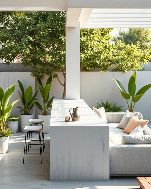 stylish outdoor lounge bar