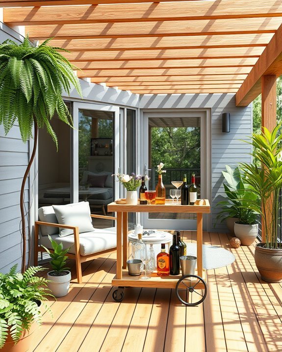 stylish outdoor refreshment station