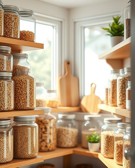 stylish pantry organization jars