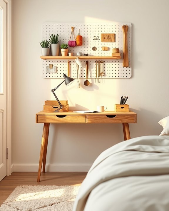 stylish pegboard organization solution