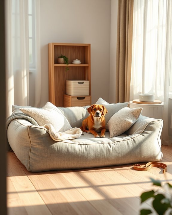 stylish pet friendly bedroom integration