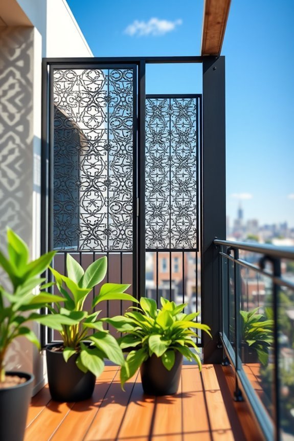 stylish privacy for balconies