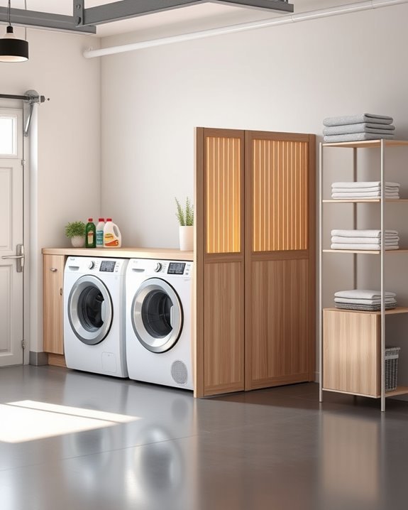 stylish privacy for laundry