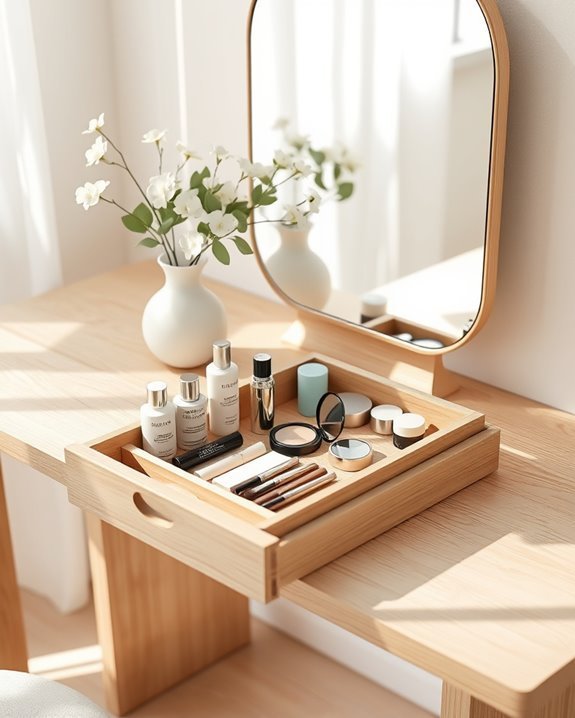 stylish pull out dressing table