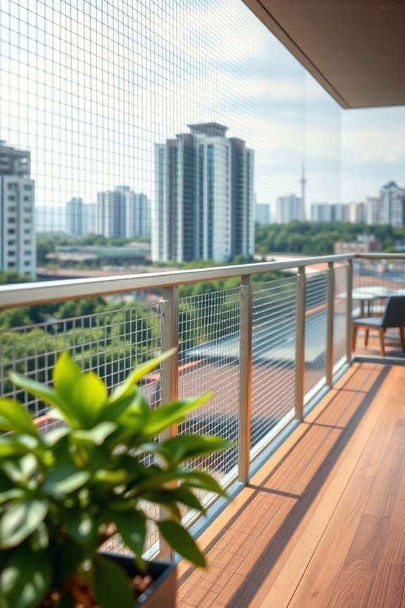 stylish safety netting installation