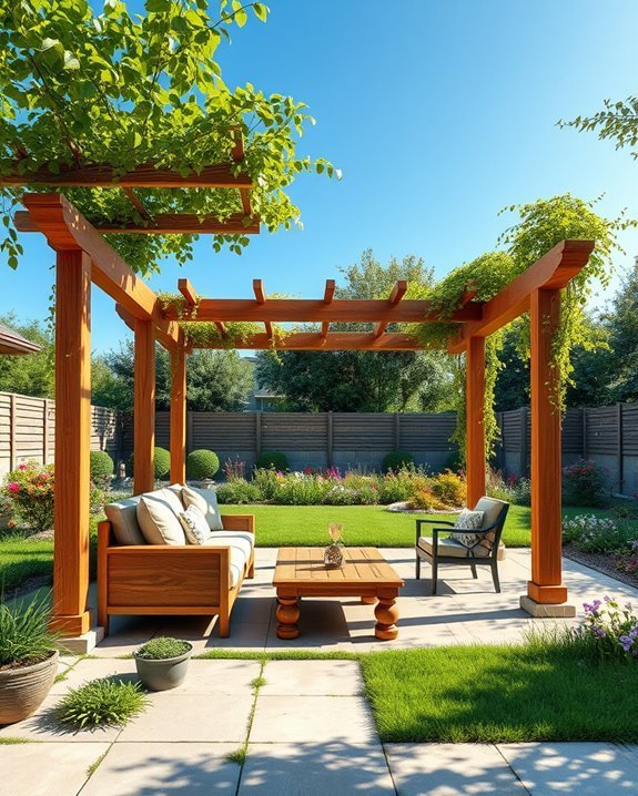 stylish shaded outdoor retreat