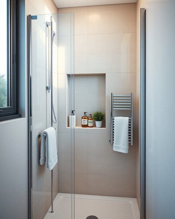 stylish shower niche organization