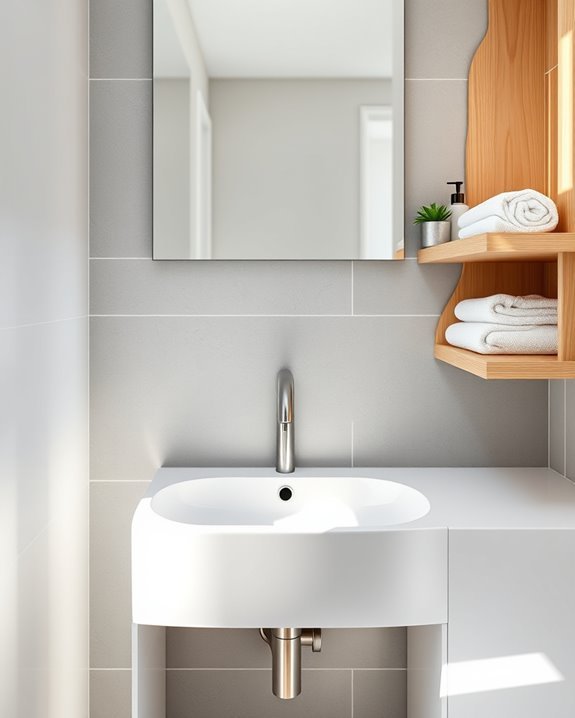 stylish sink shelving solution