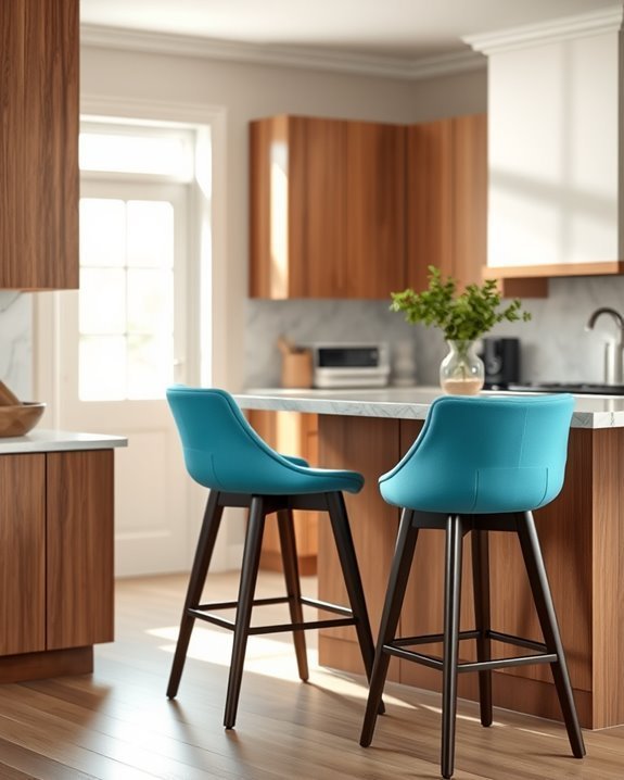 stylish sky blue stools