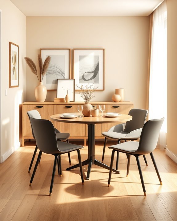 stylish small space dining
