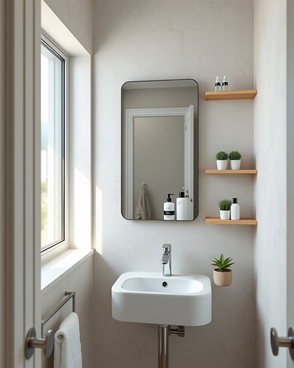 stylish small space mirrors