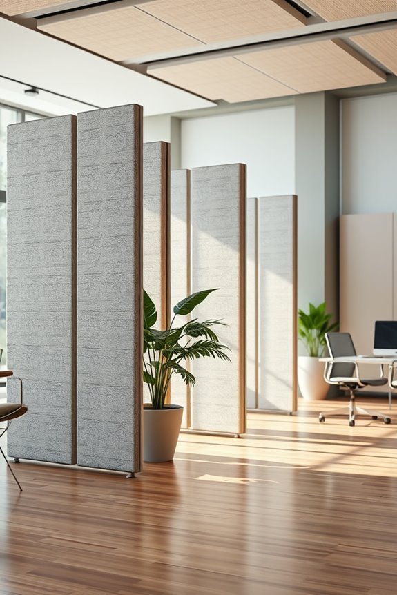 stylish sound absorbing space dividers