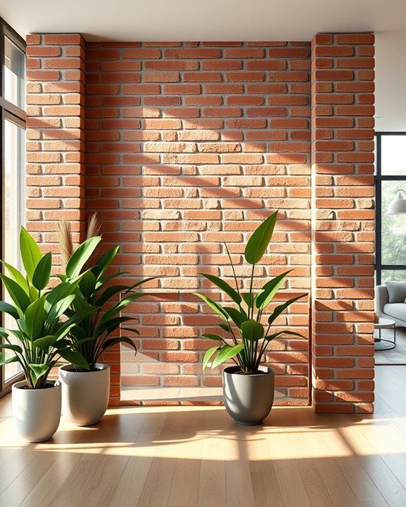 stylish space defining brick dividers