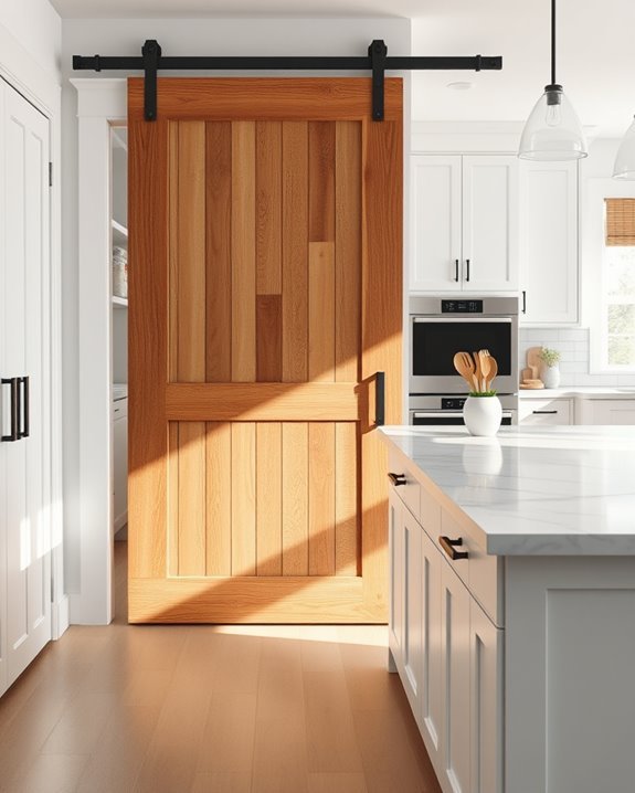 stylish space saving barn door