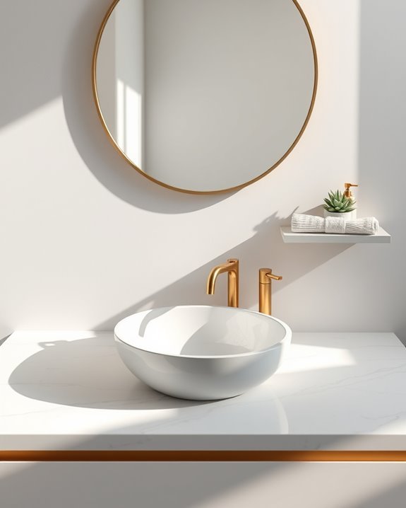 stylish space saving bathroom sinks