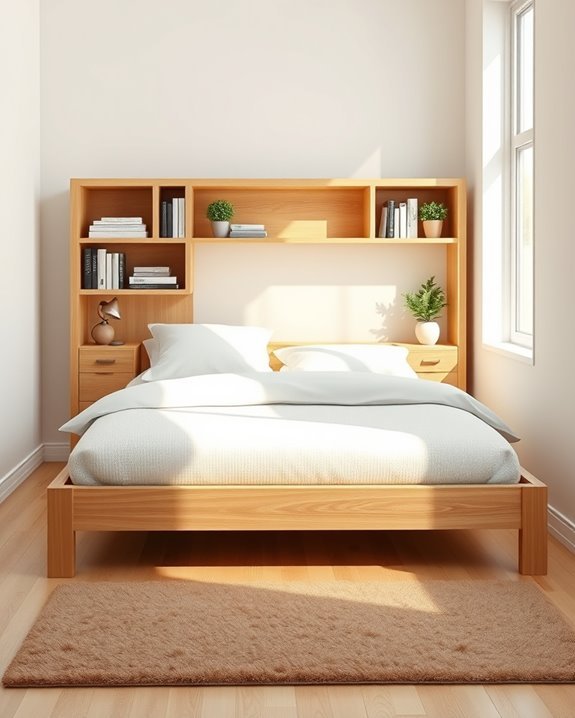 stylish space saving bed design