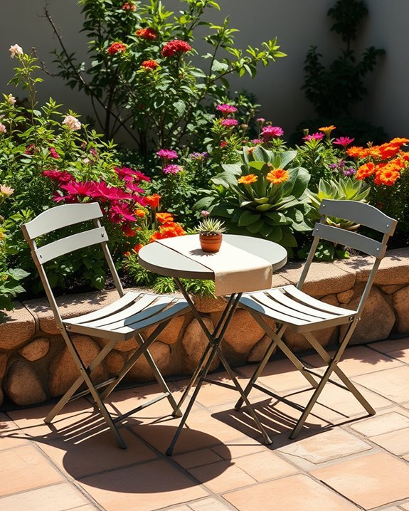 stylish space saving bistro sets