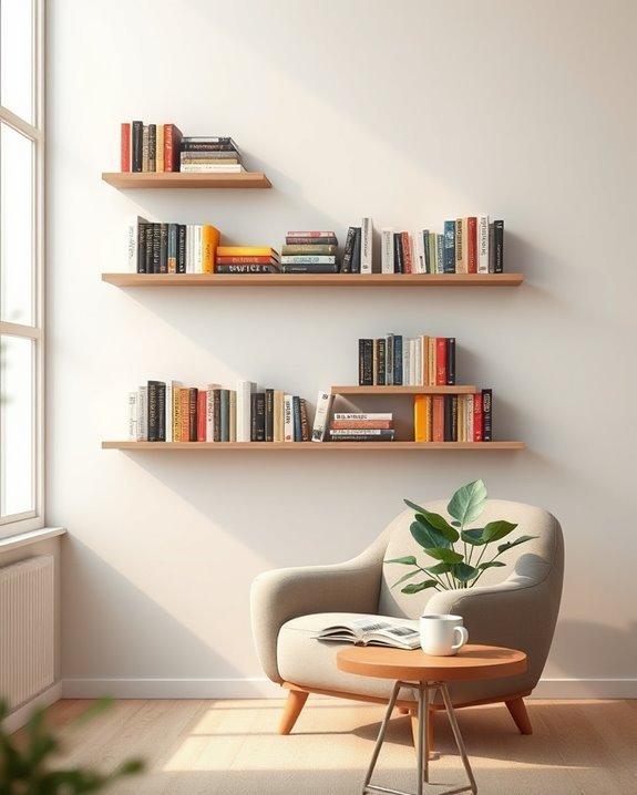 stylish space saving book storage