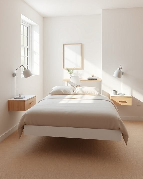 stylish space saving floating nightstands
