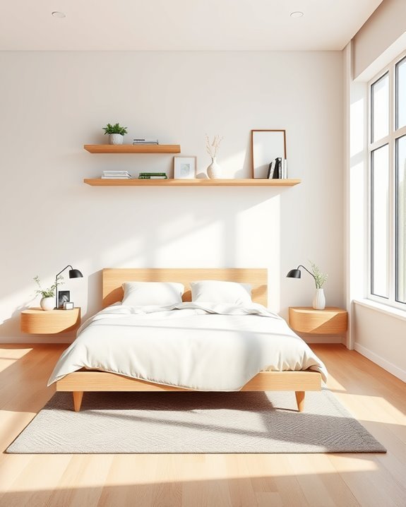 stylish space saving floating shelves