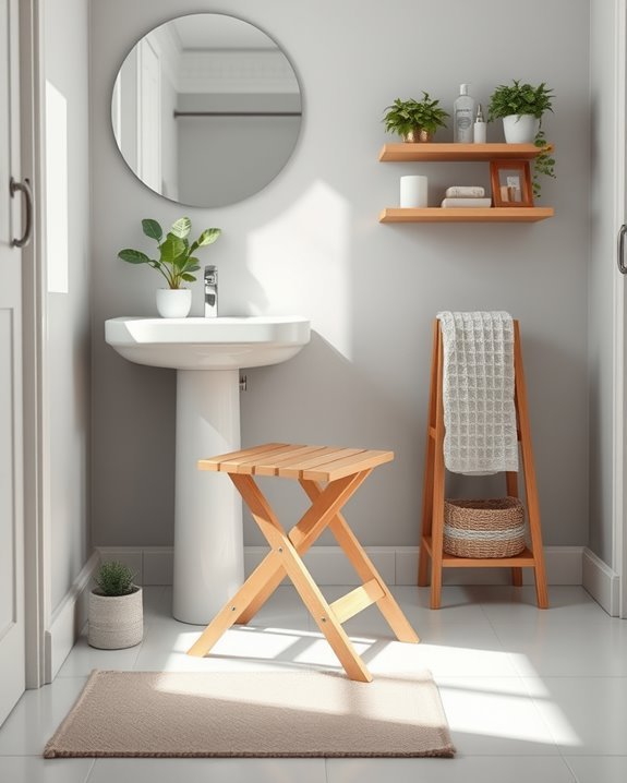 stylish space saving folding stool