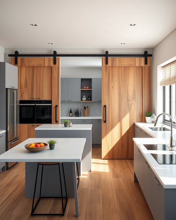 stylish space saving kitchen doors