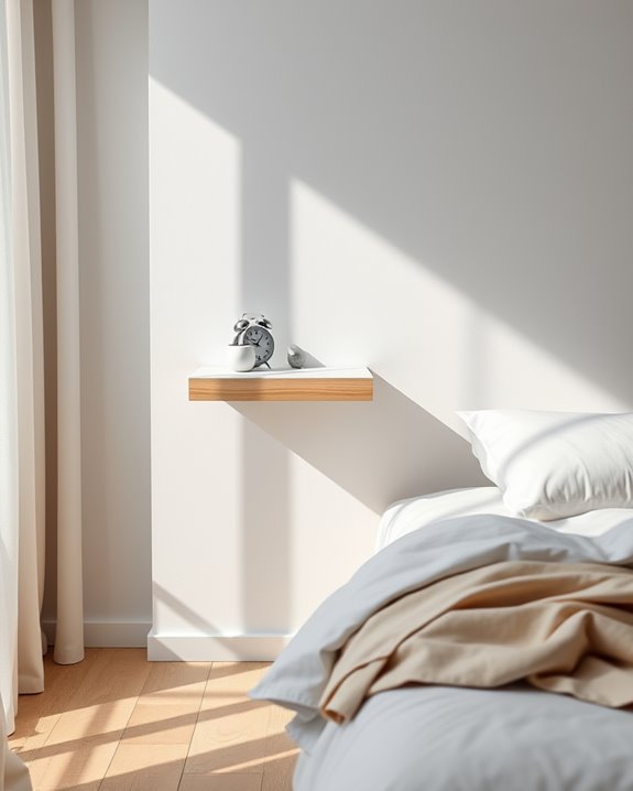 stylish space saving nightstand solution