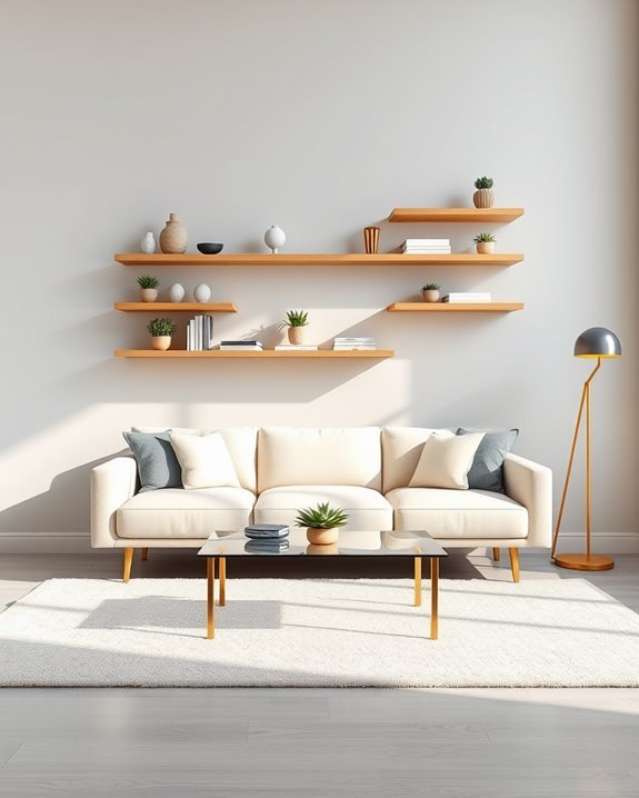 stylish space saving shelf decor