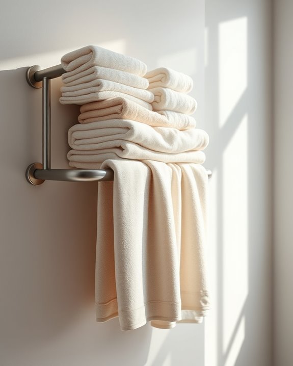 stylish space saving towel rack