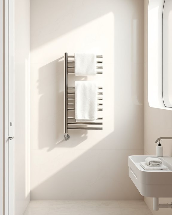 stylish space saving towel warmer