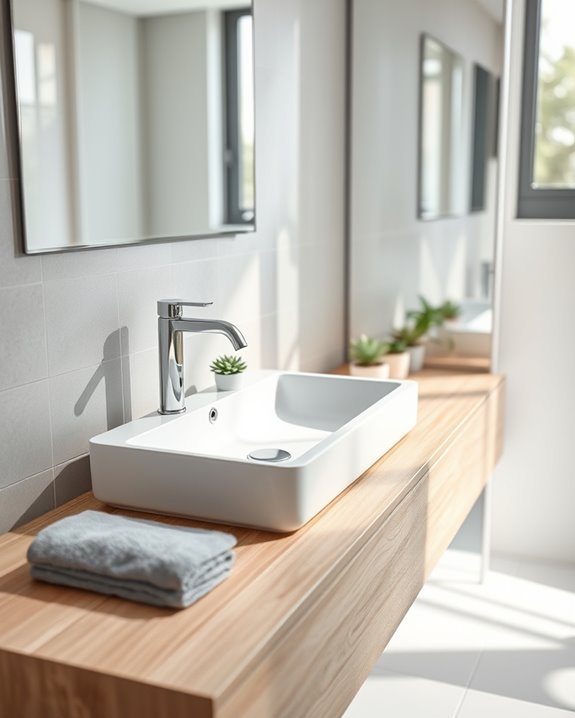 stylish space saving trough sinks